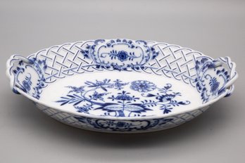 Meissen Basket With Onion Pattery, Number:94651, C.1800, Made In Germany