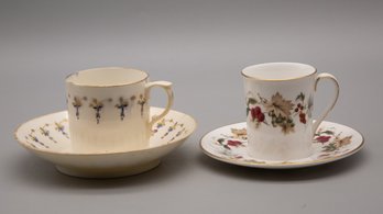 Set Of Two Teacups With Saucers, Royal Doulton And AN Unclesar Brand