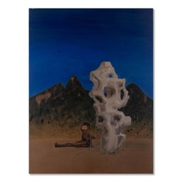 HaiJun Chen Surrealism Original Oil Painting 'Mountain And Stone Incantation 1'