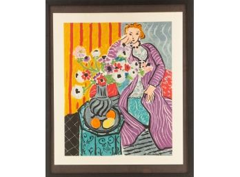 Henri Matisse (1869-1954) Fauvism Print 'Purple Robe And Anemones'