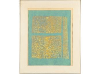 Hedwig S. Lindsay Abstract Serigraphs 'Golden Pattern'