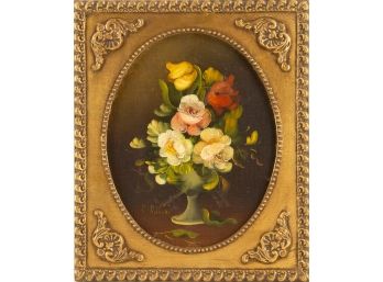 R.Rosini Floral Oil On Canvas 'Enchanting Blossoms'