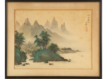 Souki KenntouLandscape Watercolor 'Blue-Green Shan Shui'