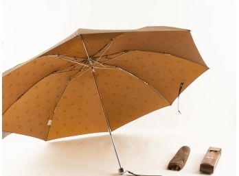 Christian Dior Brown WIth Logo Pattern Parapluies Umbrella