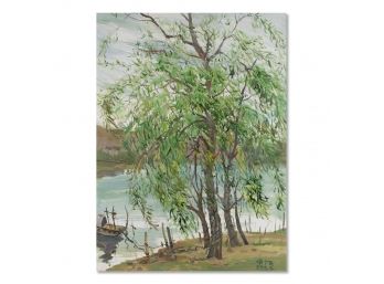Shaofei Xie Impressionist Original Oil Painting 'Summer Breeze'