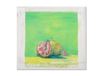 Zhaohui Zeng Impressionist Original Oil Painting 'Have Some Pomegranates'
