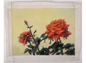 Pingchang Zhang Impressionist Original Oil Painting 'Two Roses'