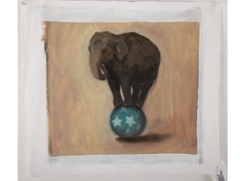 Dongxing Huang Animal Original Oil Painting 'Elephant '