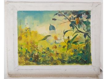 PanPan Wei Impressionist Original Oil On Canvas 'Flower Whisperer 2'