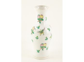 Asian Style Flower And Butterfly Vase