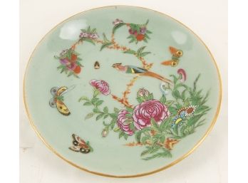 Chinese Flower And Birds Antique Porcelain Plate