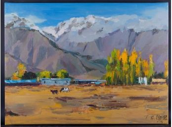 Post Impressionist Oil Painting 'Landscape'