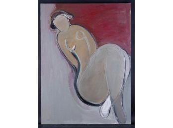 Modernist Original Nude Oil 'Woman Series 4'