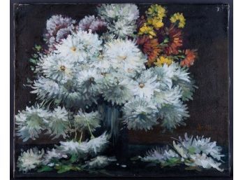 Traditional Original Oil Painting 'Chrysanthemum'