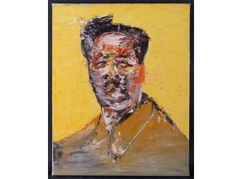 Figurative Style Original Oil Painting 'Chairman Mao'