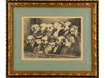 Charles Bragg(1931-2017) 'Jury' Limited Edition Lithograph 140/200 Contemporary Art
