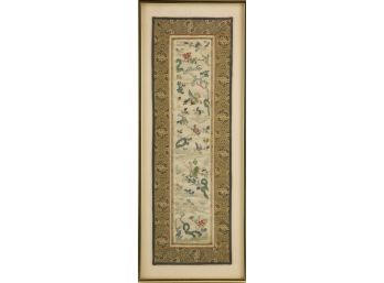 Anitique Chinese/Japanese Floral And Bird Tapestry/Embroidery