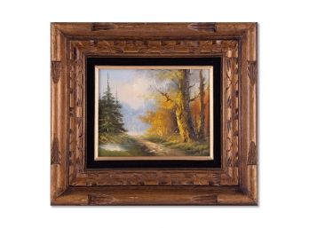 Small Decorational Original Oil 'Country Path'