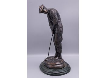 Vintage Bronze Sculpture 'Man Playing Golf'
