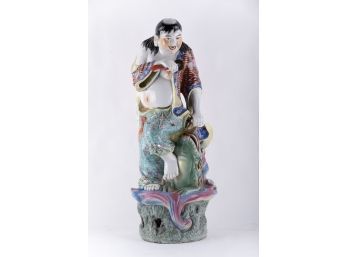 Large Vintage Chinese Porcelain Figure
