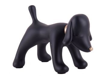 Small Contemporary Resin Figurine 'Black Dog'