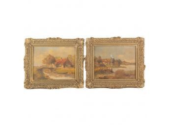 A Pair Of Early 20th Century Oil Panting 'Landscapes'