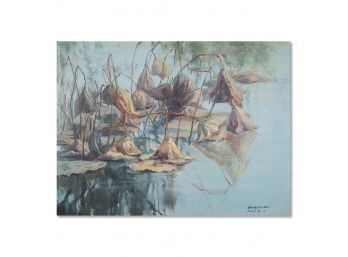 Original Landscape Oil On Canvas 'Lotus '