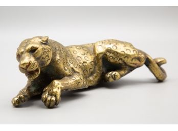 Vintage Bronze Tiger With Dots Pattern