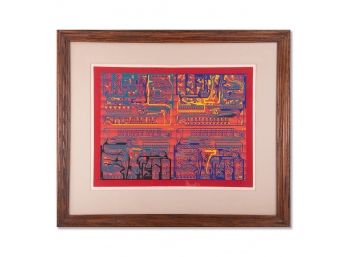 1974 Limited Edition Lithograph 'Hollywood Square-Rear View'