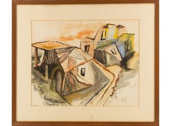 Contemporary Art Watercolor Signed Louise Grassie