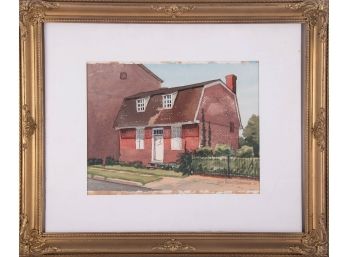 Vintage 1971 Dated Impressionist Watercolor 'Revel House'