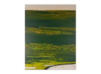 Large Original Oil 'Meadow 1' By Artist Chunjiu Wang