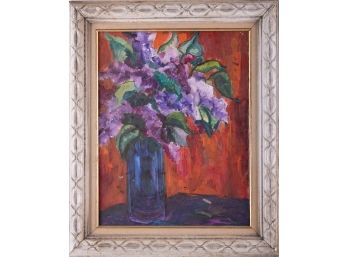 Early 20th C. Still Life Oil On Canvas 'Flower In Vase'