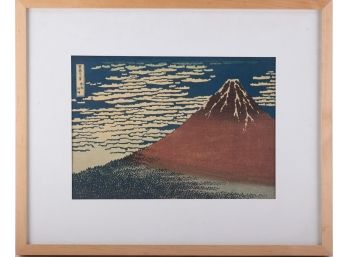 Old Ukiyo-e Print On Paper 'Mount Fuji'