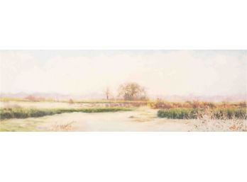Impressionist Oil On Canvas 'Grassland'