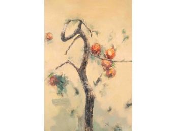 Impressionist Oil On Canvas 'Pomegrante'