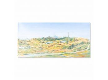 Impressionist Oil On Canvas 'Mountain Landscape'