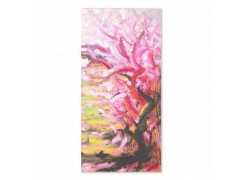 Impressionist Oroginal Oil Painting 'Peach Blossom'