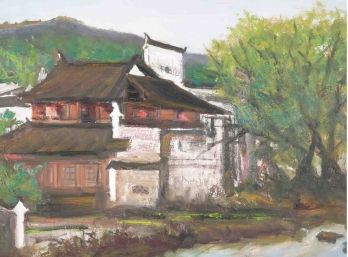 Impressionist Oroginal Oil Painting 'Old House'