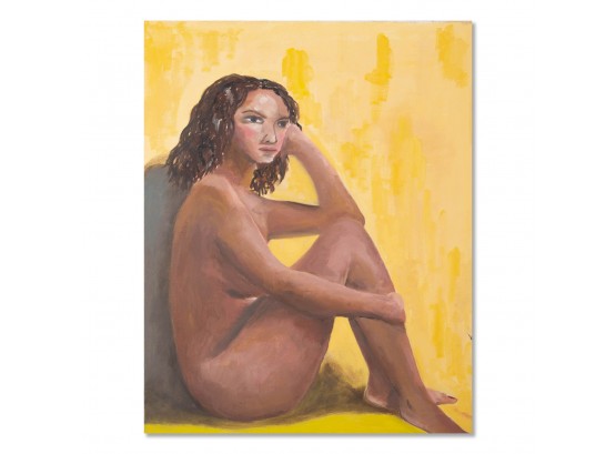 Original Oil Painting 'Sitting Nude Woman'