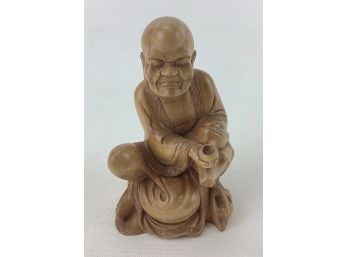 Chinese Boxwood Carving Dharma Monk