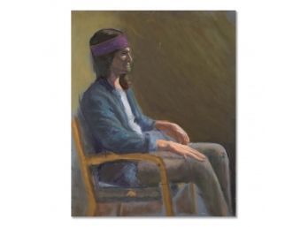 Original Oil Painting 'Woman With Purple Headband'