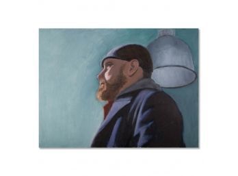 Original Oil Painting 'Man With Blue Coat'