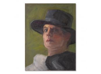 Original Oil Painting 'Black Hat'