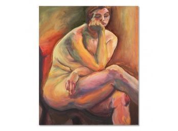 Original Oil Painting 'Sitting Nude Woman 5'
