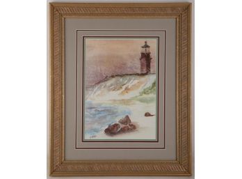 1975-1997 Landscape Watercolor 'Lighthouse'