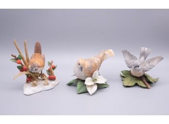 Set Of Six Lenox Porcelain Bird Figurines