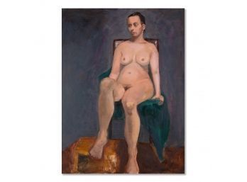 Original Oil Painting 'Nude Sitting Woman'