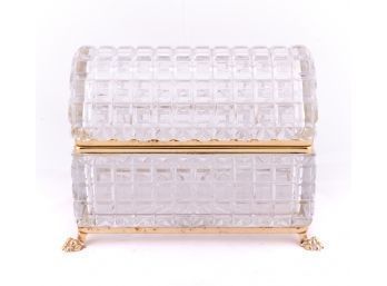 Vintage Baccarat Style Crystal Jewelry Box