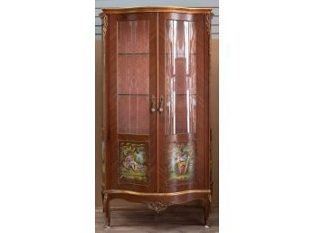 19th Century French Vernis Martin Vitrine With Gilted Bronze